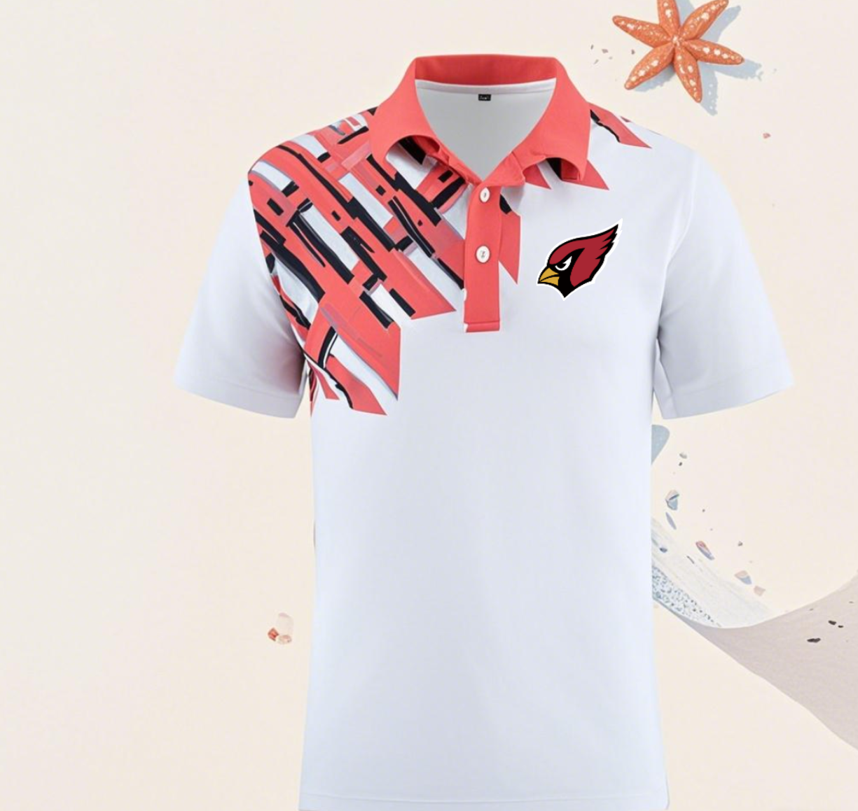 Arizona Cardinals white 15 Men 2025 NFL polo T shirt